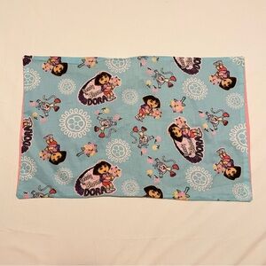 Dora the Explorer Beauty in Bloom Pillowcase Homemade 20.5” x 13” Pillow Case